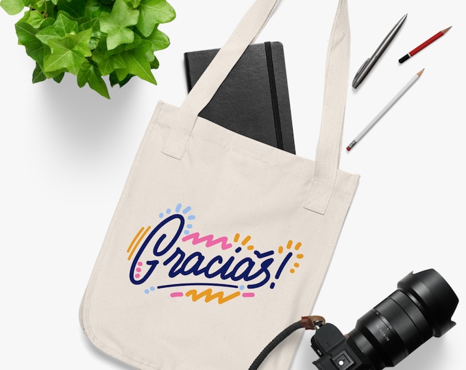 Gracias Barcelona Tote Bag, Aesthetic Barcelona Tote Bag, Barcelona Stytish Tote Bag Gift, Aesthetic Tote Bag, Birthday Gift,Canvas Tote Bag