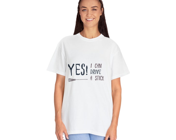 Yes I Can Drive A Stick Halloween Shirts, Funny Halloween Tees, Halloween Witches, Ghosts, Pumpkins, Cats, Hats, Retro T-Shirts, Gifts, Mugs