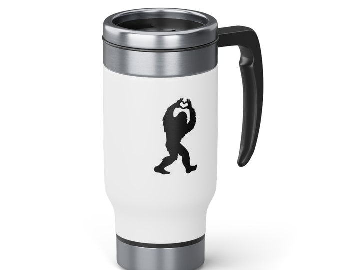 Stainless Steel Travel Mug with Handle, 14oz
