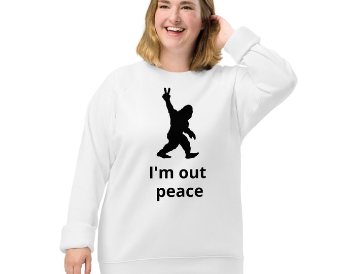 Unisex organic raglan sweatshirt