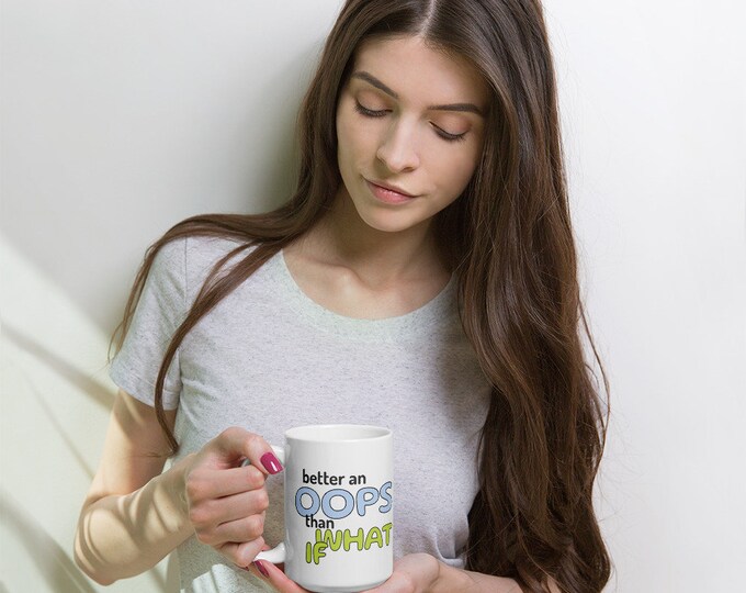 White glossy mug