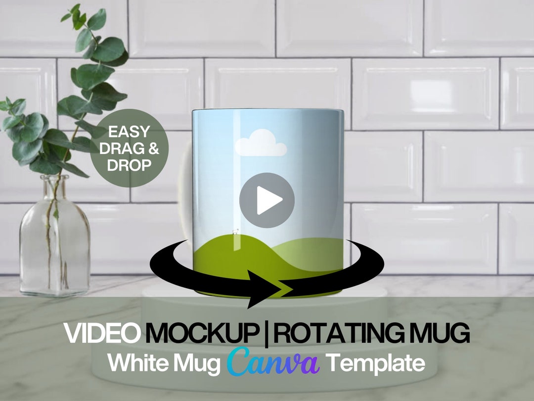 Mug Rig Animation Rotating Mug Video Mockup Animated Mug Mockup Mug Drag and Drop Canva ...