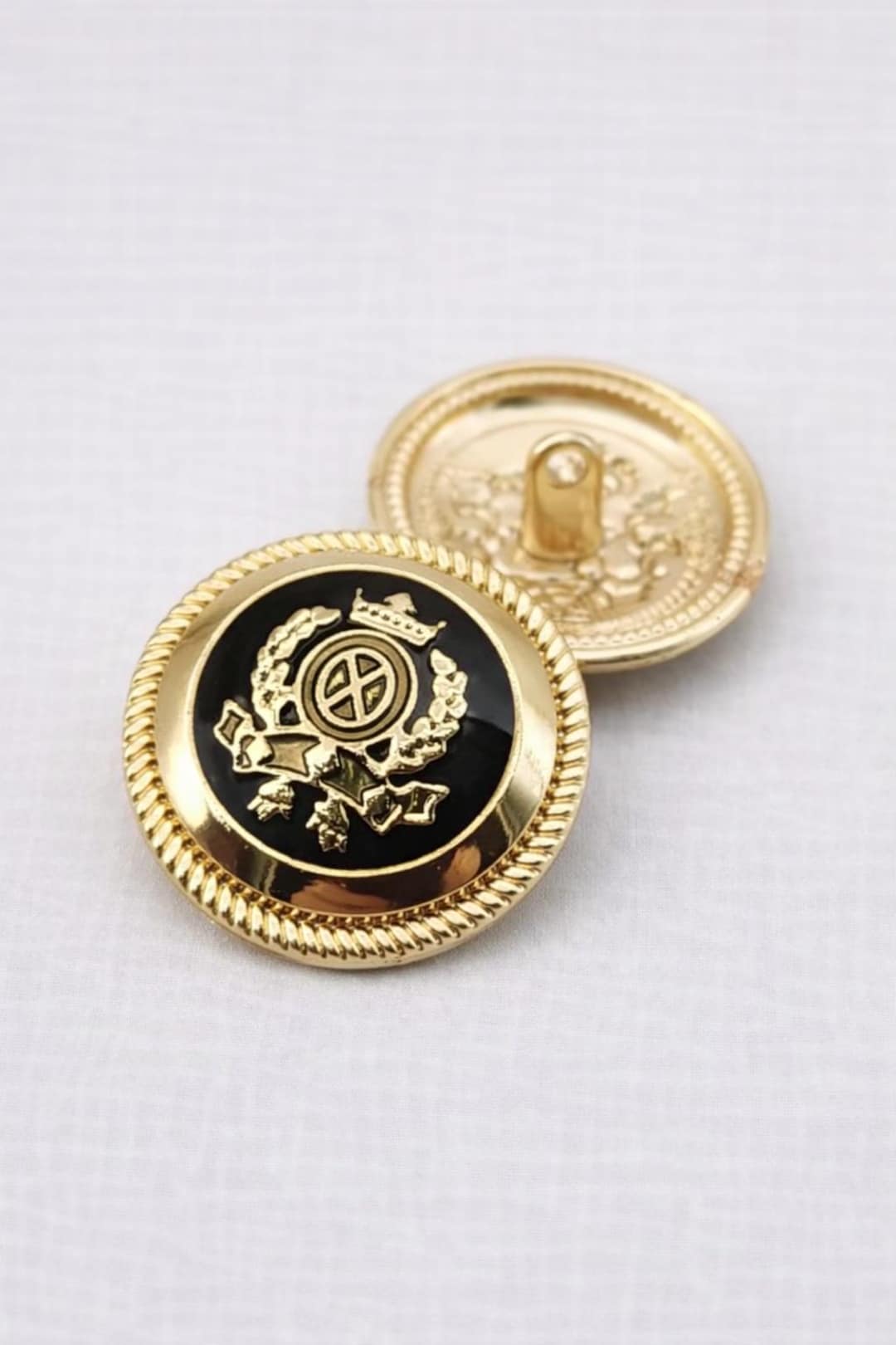 Gold Military Blazer Buttons Crest, British Style Metal Buttons, Luxury ...