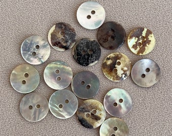 Natural Mother of Pearl Buttons | 10, 12, 15, 20mm
