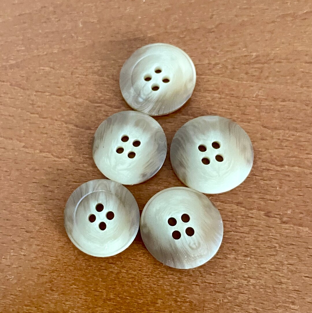 Pack of 5 Vintage Matte Resin Buttons, Beige Marble (20mm) - Etsy