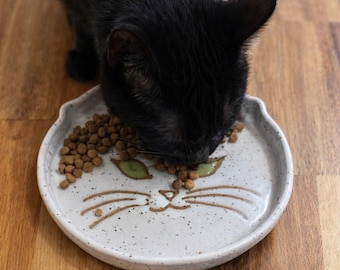 Ceramic Pet Bowl Aesthetic Cat Bowl Shallow Cat Bowl Cat Food Bowl Ceramic  Bowl for Small Dog & Puppy Color Cat Food Dish Cat Food Feeder - Etsy