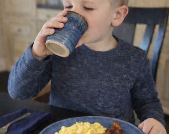 Set di 2 tazzine da caffè espresso in gres fatte a mano - Piccoli bicchierini da bar