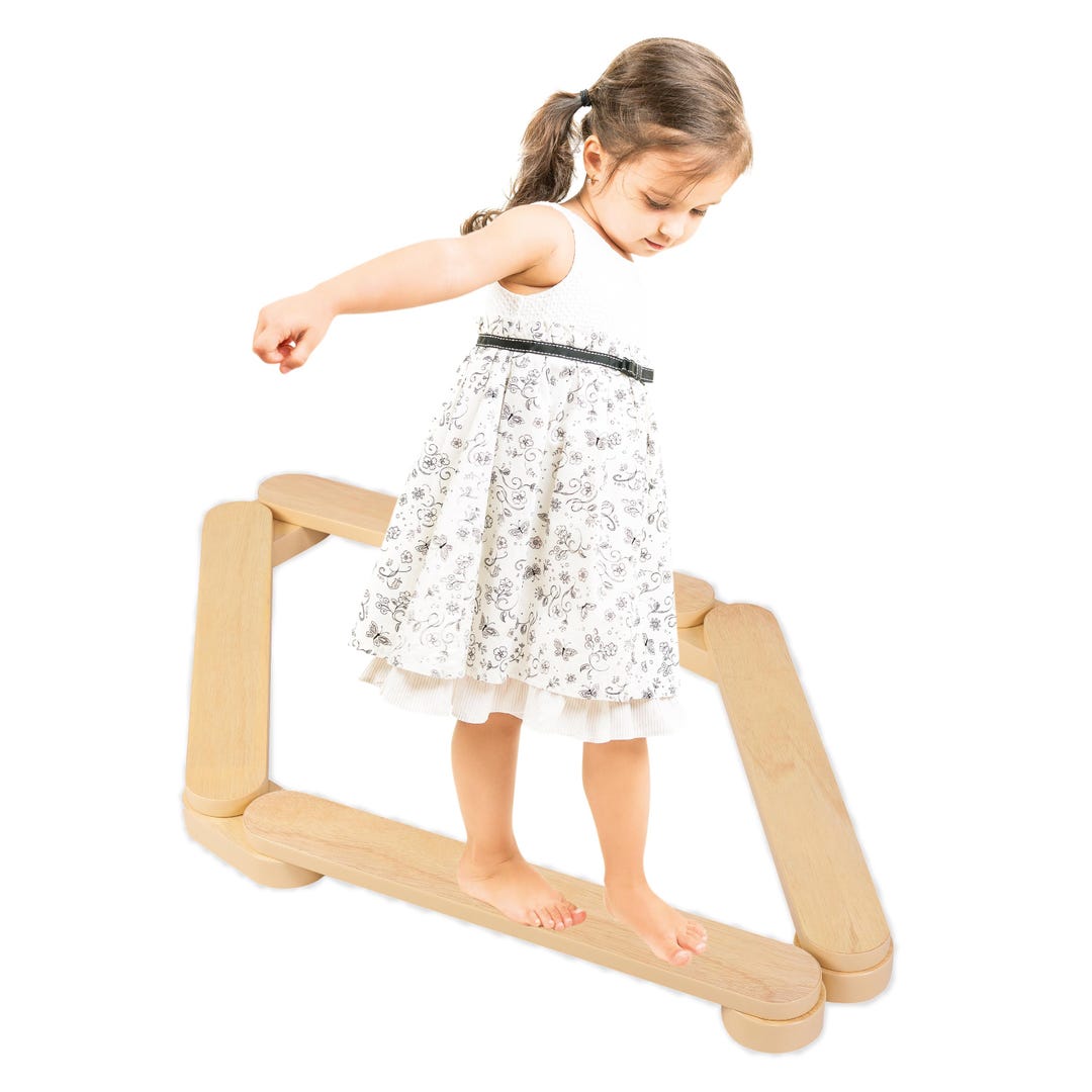 Tippytoe Wooden Kids Balance Beam, Imaginative Play for Development
