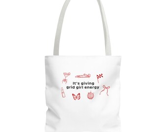 Borsa tote in tela Grid Girl Energy / Borsa riutilizzabile per la spiaggia e la spesa