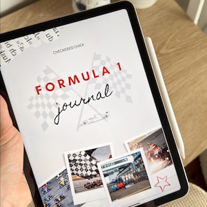 Formel 1 Journal Erweitert | Saison 2026 | Digitales F1 Journal | Undatiert | F1 Geschenk | Formel 1 Tracker Planer