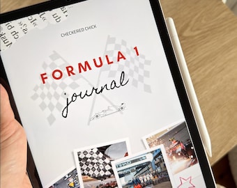 Formula 1 Season Tracker Journal | Undated F1 Planner (Digital Download)