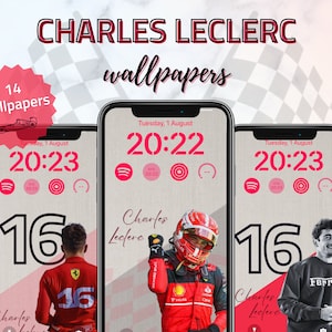14 Papéis de parede de telefone F1 CHARLES LECLERC | Papel de parede do iPhone | Fórmula 1 | iOS 16 | Fórmula Um | Papel de Parede Estético | Fundo do telefone