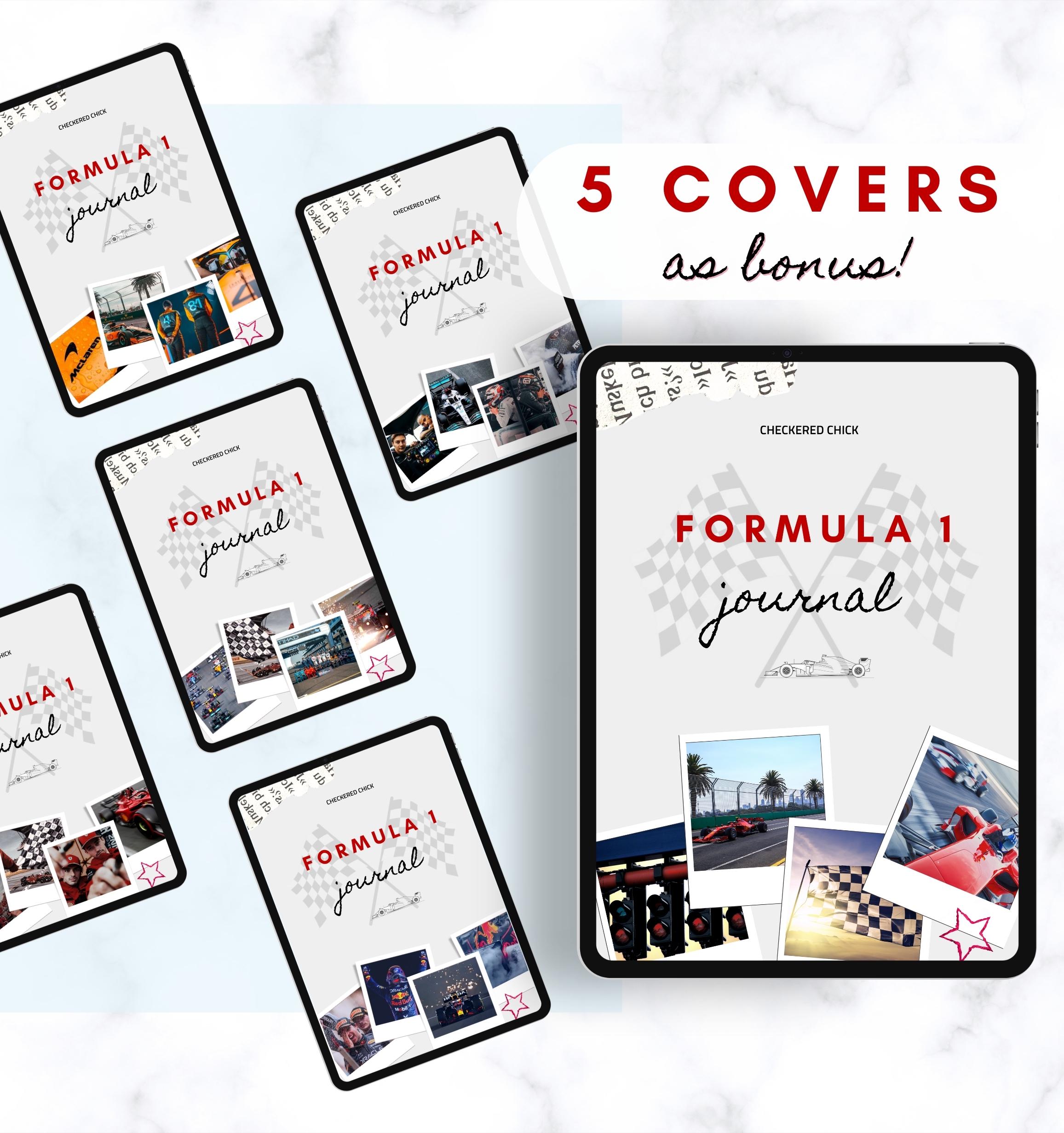 Formula 1 Season Tracker Journal | Undated F1 Planner (digital Download ...