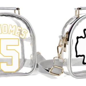 Clear stadium bag (football) PERSONALIZED
