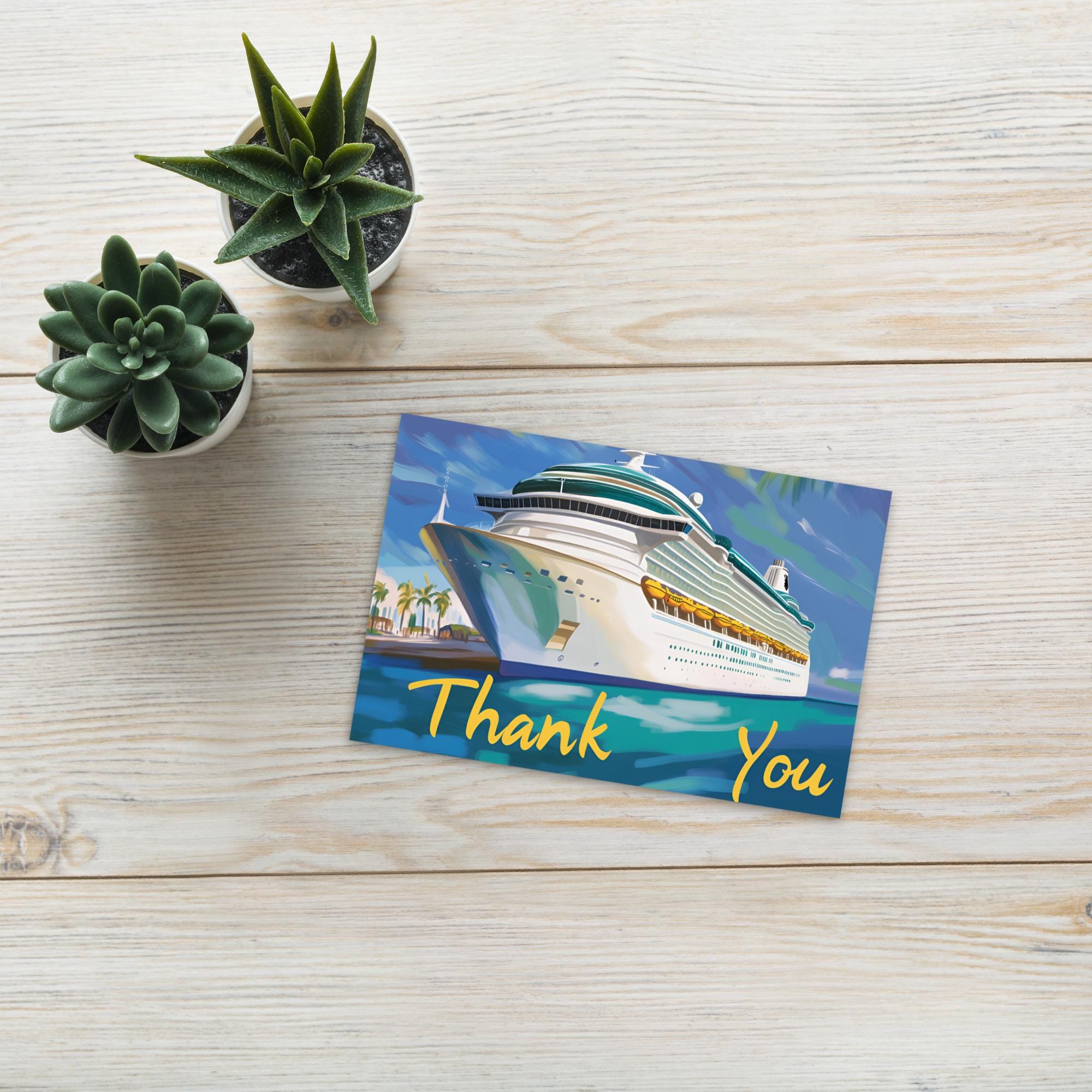 Cruise Staff Thank You Cards with Matching Envelopes [6 Pack] – Show Appreciation to Staff – Say