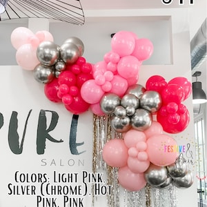 DIY Pink Balloon Garland Kit, DIY Pink Balloon Arch Kit, Balloon Kit, Pink Balloon Arch, Birthday Balloon Arch Kit, DIY Balloons
