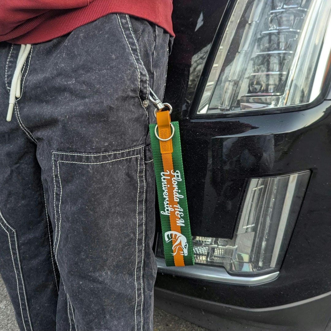 Famu Keychain FAMU Nylon Keychain Wristlet – Florida A&M Rattlers Key Strap - Etsy