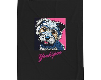 Yorkipoo Velveteen Plush Blanket
