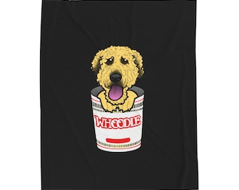 Whoodle Noodle Cup Velveteen Plush Blanket