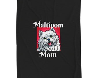 Maltipom Mom Velveteen Plush Blanket