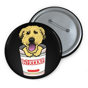 Whoodle Noodle Cup Pin Buttons