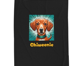 Chiweenie Velveteen Plush Blanket