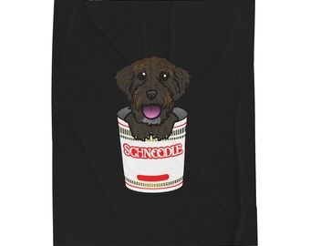 Schnoodle Noodle Cup Velveteen Plush Blanket