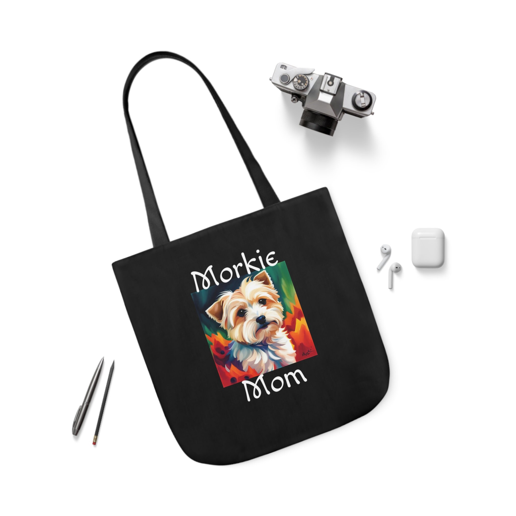 CafePress Yorkie Mom Tote Bag - Natural Canvas Reusable Shopping Bag, Gift For Dog Lovers