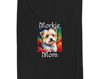 Morkie Mom Velveteen Plush Blanket