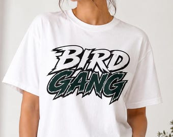Bird Gang Comfort Colors T-Shirt, Philly Football Eagle Tee, Philadelphia Game Day Shirt, Eagles Fan Tailgate Gift for Him