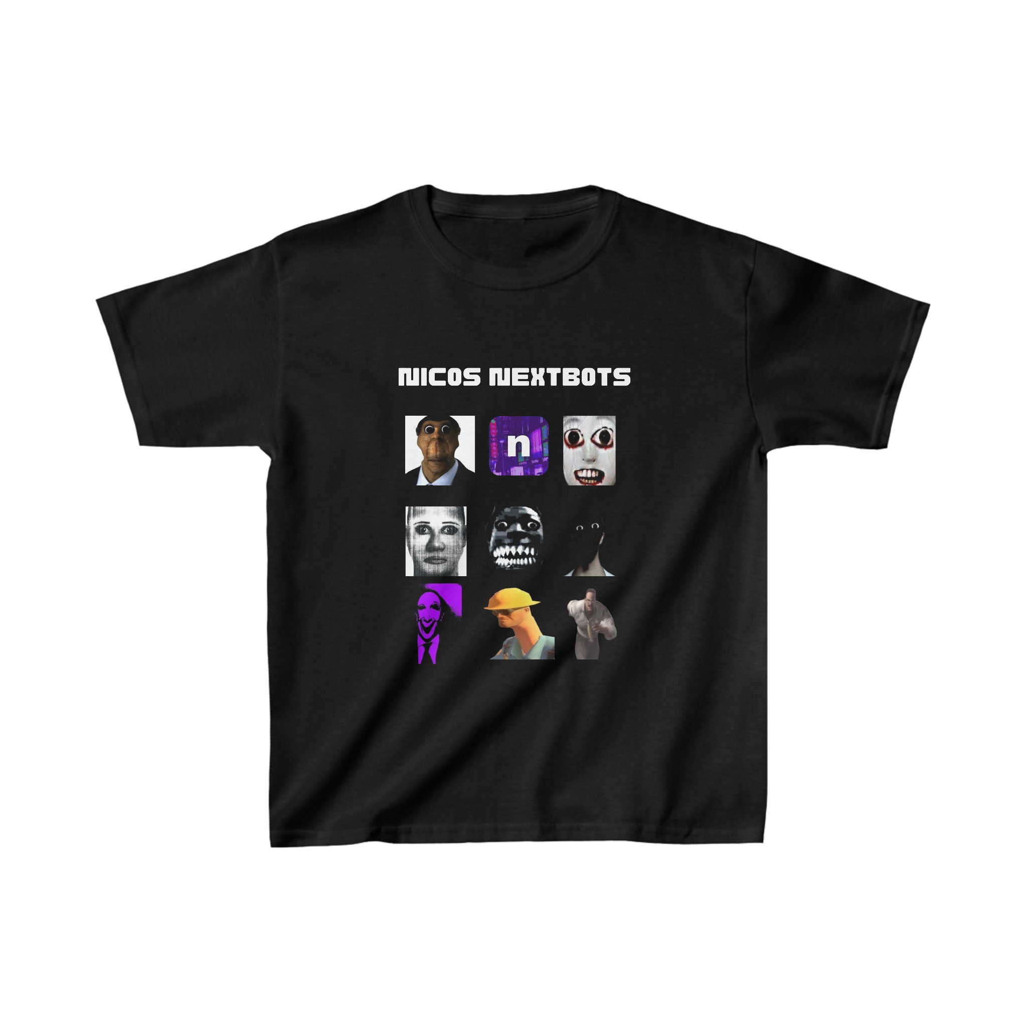 Nicos Nextbots Graphic Tee Unique Gamer Shirt kids 