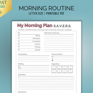 Editable Morning and Nighttime Routine Checklist | Morning and Nighttime Printable
