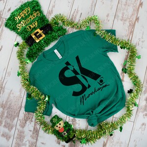 SK Mockups - Saint Patrick&#39;s Day Photo Bella Canvas 3001 Kelly Unisex Tshirt - Green Shirt Mockup Image For Irish Day