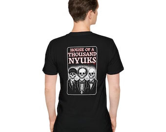 Camiseta de Los Tres Chiflados: La Casa de los Mil Nyuks, ropa para fanáticos de las películas de comedia