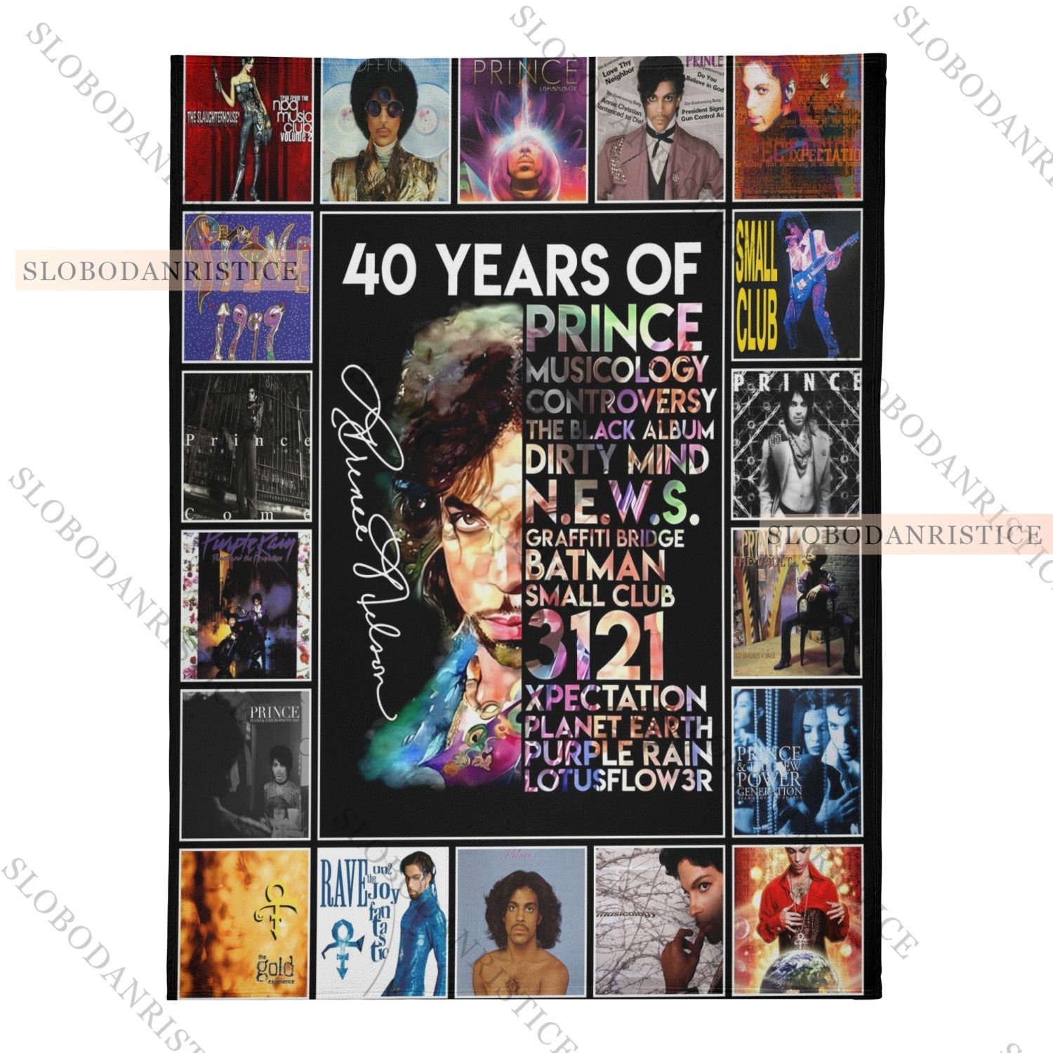 Prince Purple Rain Fleece Blanket, Prince Purple Rain Blanket, Bedding