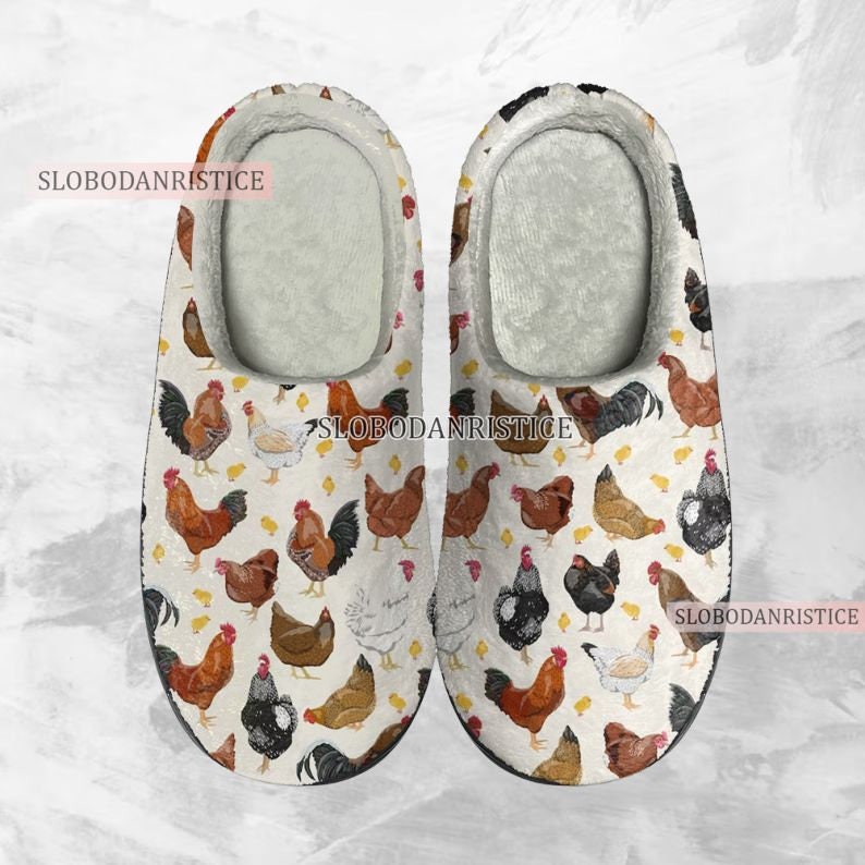 Chicken Breeds Cozy Unisex Winter Indoor Slippers