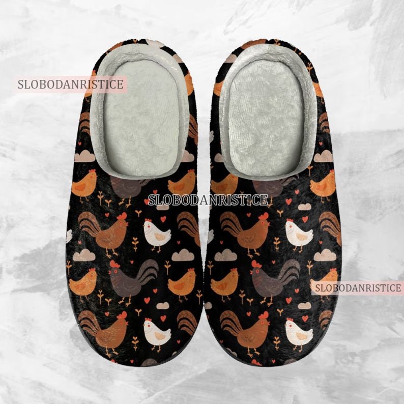 Chicken Breeds Cozy Unisex Winter Indoor Slippers