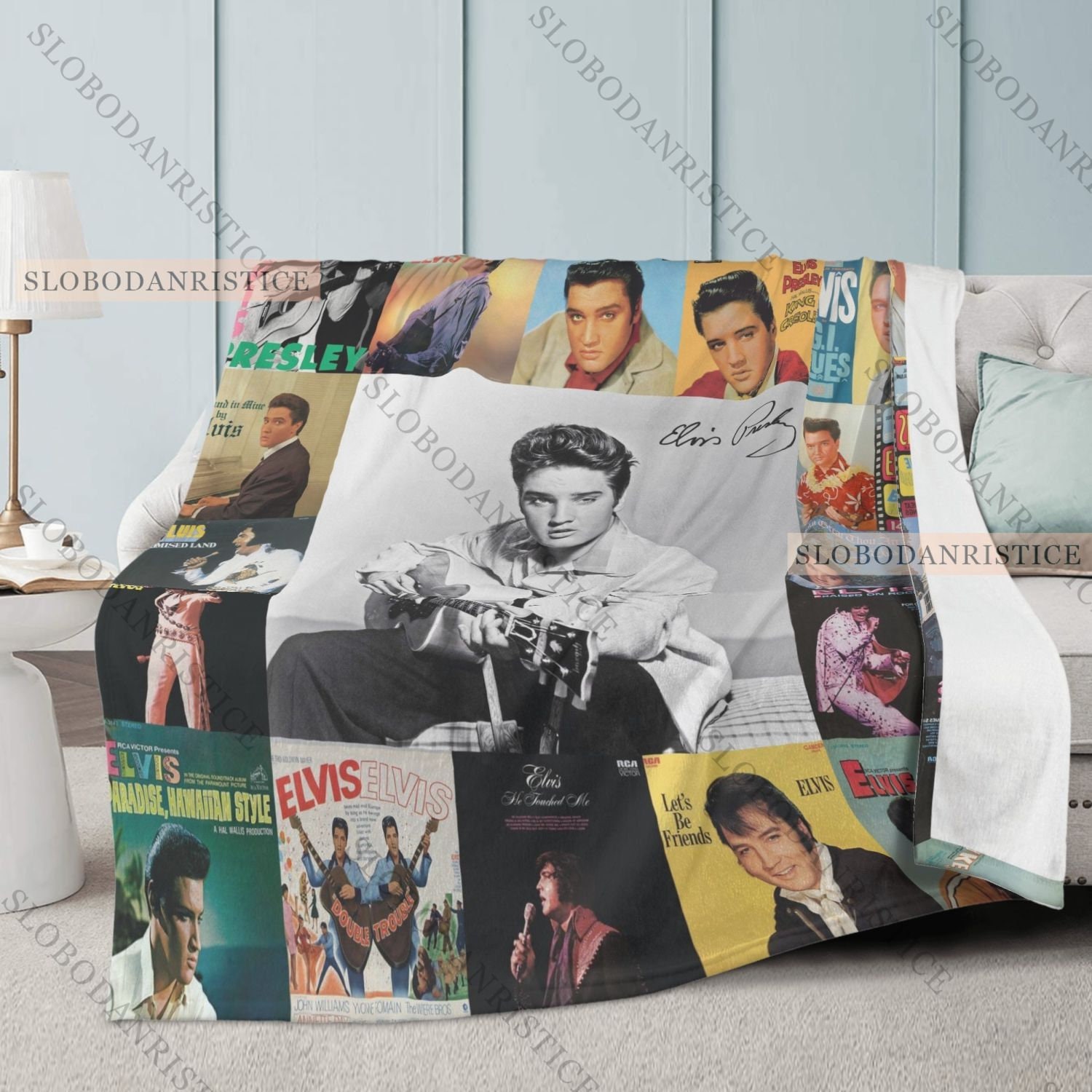 Elvis Presley Fleece Blanket, Elvis Presley Blanket, Bedding Blanket