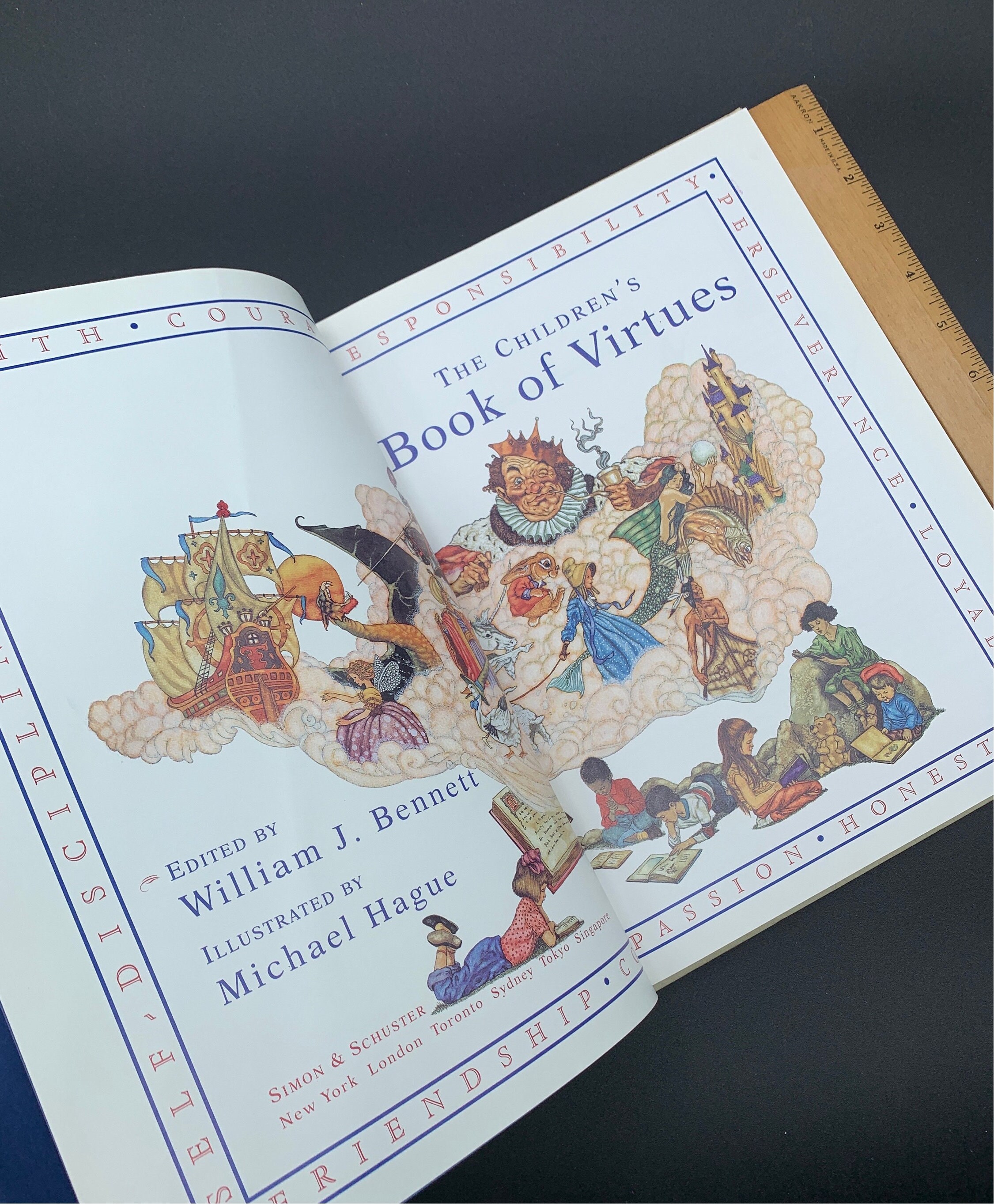 Vintage Children's Book of Virtues by William J. Bennet - Etsy