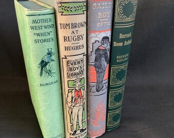 Decorative Set of Antique & Vintage Books