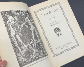 CANDIDE by Voltaire, Illustrated by Mahlon Blaine - 1930 Illustrated Edition - Rare Collectible Hardcover Book