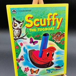 Scuffy The Tugboat - by Gertrude Crampton, Illustrated by Tibor Gergely - 1974 ‘B Printing’ Hardcover Children’s Storybook