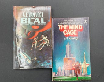 Vintage A.E. Van Vogt Science Fiction Paperback Set: The Mind Change, The Blal