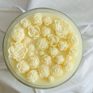 Sandalwood Rose Scented Candle: Floral Home Decor