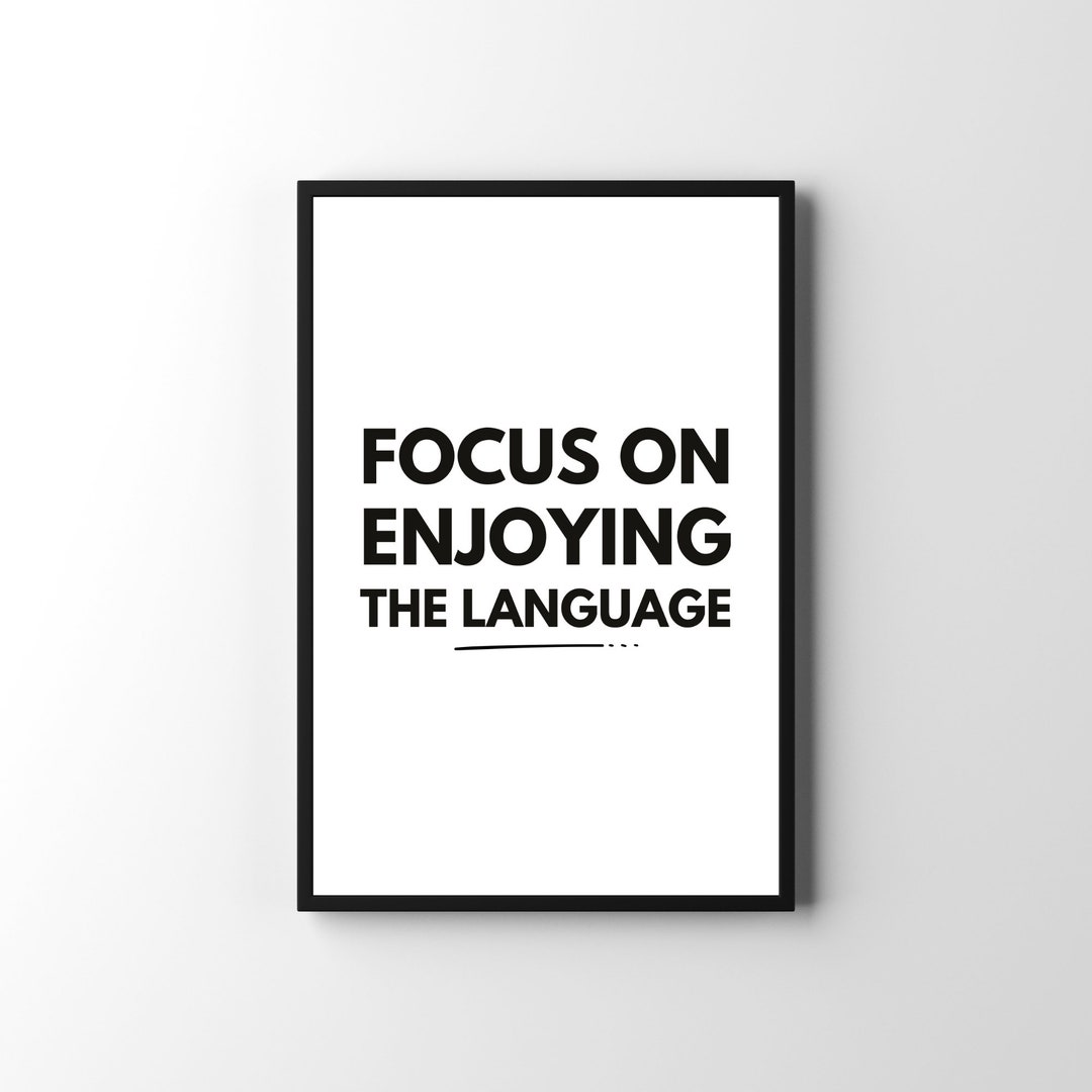 Language Wall Art Study Room Wall Art Minimalist Printable Etsy