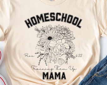Homeschool Mama Tshirt, Floral Homeschool Mama Shirt, Homeschooling Mom, Gifts for Mom, Home School Shirt, Homeschool Gift