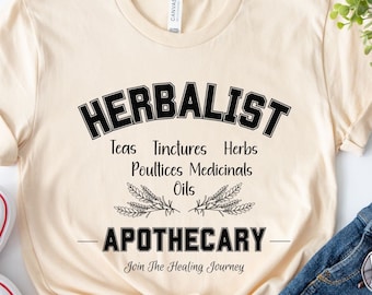 Herbalist Apothecary Tshirt, Health Nut Tee, Gift for Healthy Friend, Naturalist shirt, Herbalist Shirt, Homeopathic Tee, Gardening Shirt