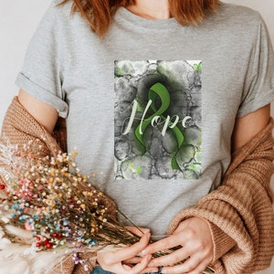 Hope Green Support Ribbon T-Shirt, Green Ribbon Awareness, Awareness Shirt, Green Ribbon Gift, Green Ribbon Shirt
