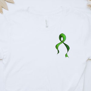 Green Ribbon Awareness Shirt, Green Ribbon Tee, Pocket Ribbon Shirt, Awareness Ribbon Shirt, Lyme Disease Shirt,Lyme Disease Awareness Shirt