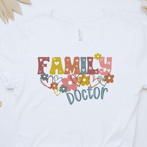 Family Doctor Shirt, Floral Retro Family Medicine Shirt, Gift For New Doctor, MD Shirt, Family Medicine Doctor Shirt, Doctor Gift Doctor Tee